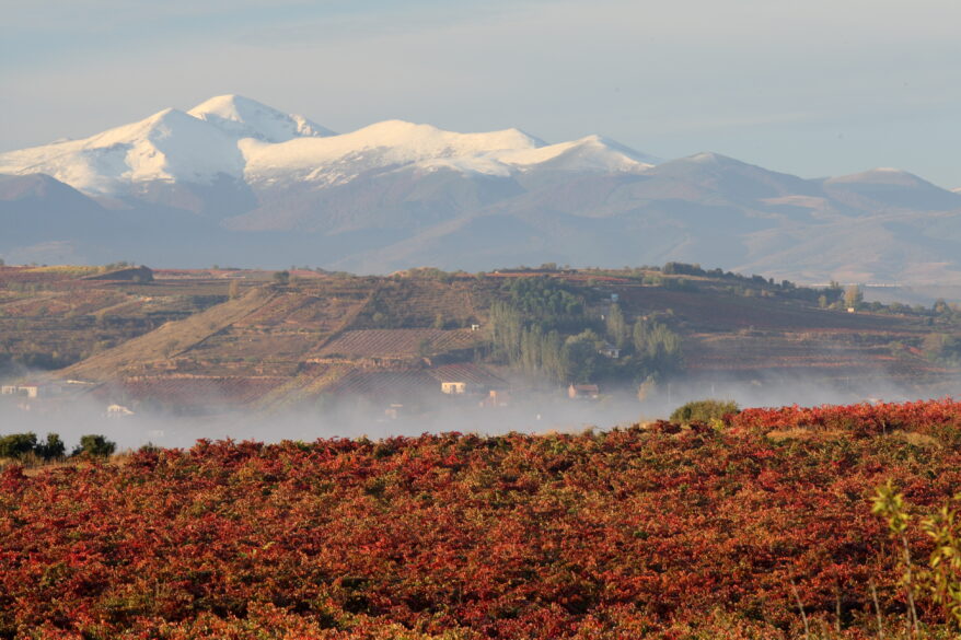 Paisaje nevado en una de las sierras de la Rioja Alavesa