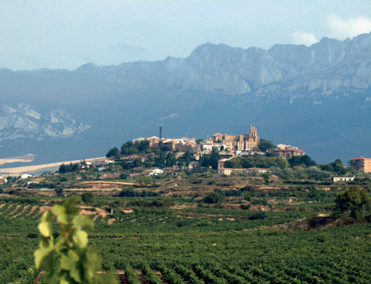 Imagen del municipio de Laguardia, en Álava, con vista a la sierra