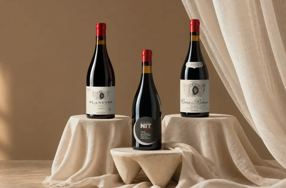 Botellas de vino de la bodega Familia Nin-Ortiz
