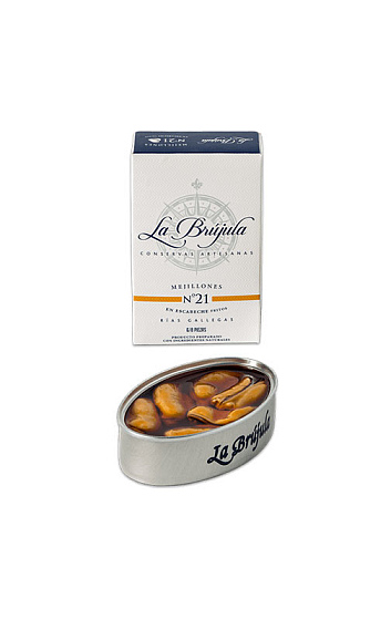 Producto: Mejillones en Escabeche Fritos 6/8 Piezas 'La Brújula'