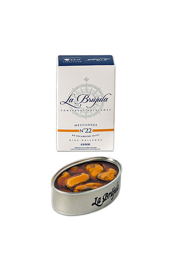 Producto: Mejilones en Escabeche Fritos 8/10 Piezas 'La Brújula'