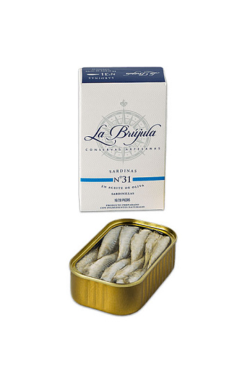 Producto: Sardinillas en Aceite de Oliva 16/20 Piezas 'La Brújula' 115 g
