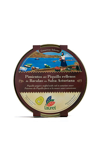 Producto: Pimientos del Piquillo Rellenos de Bacalao en Salsa Asturiana Laurel