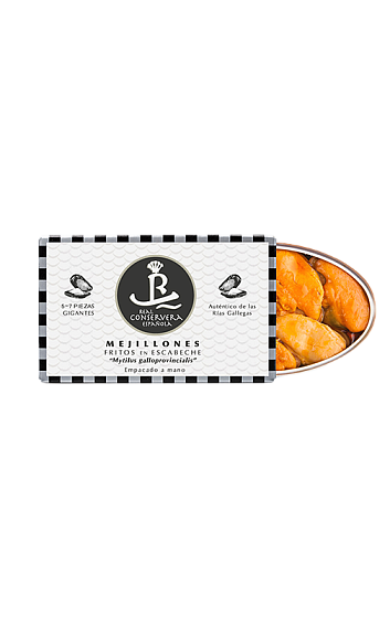 Producto: Mejillones Fritos en Escabeche 'Real Conservera' 5-7 Piezas Gigantes