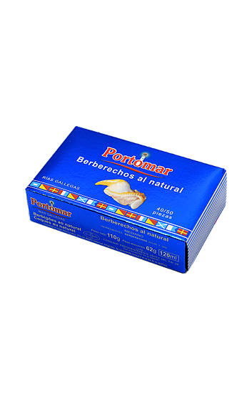 Producto: Berberechos al Natural de las Rías Gallegas 'Portomar' 40/50 piezas
