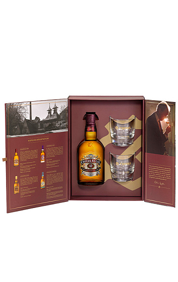 Estuche Chivas Regal 12 Años 70 cl. + 2 vasos