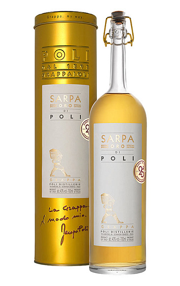 Producto: Grappa Poli Sarpa Oro con estuche