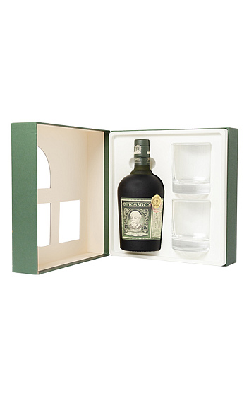 Producto: Estuche Diplomático Reserva Exclusiva con Vasos (x2)