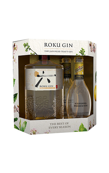 Producto: Estuche Roku Gin con 2 Tónicas Schweppes Original
