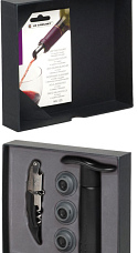 Producto: Kit bomba de vacío + sacacorcho + hojas antigoteo