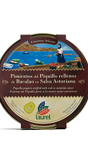 Producto: Pimientos del Piquillo Rellenos de Bacalao en Salsa Asturiana Laurel