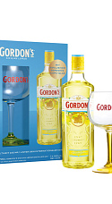 Gordon's Sicilian Lemon Gin Geschenkset mit Ballonglas
