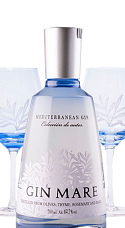 Producto: Pack Gin Mare con 2 copas serigrafiadas