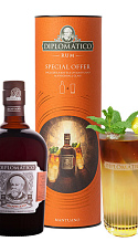 Producto: Estuche Ron Diplomático Mantuano con Vaso Highball (x1)