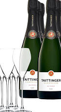 Producto: Pack 'Taittinger Brut Réserve' (x6) con Copas (x6)